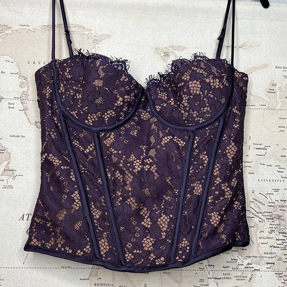 HOUSE OF CB 'Mila' Night Shade Lace Underwired Corset NWOT - Picture 7 of 9